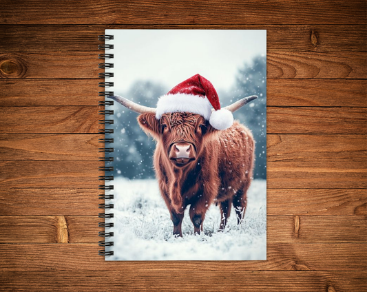 Cahier de notes - Vache tuque de Noël