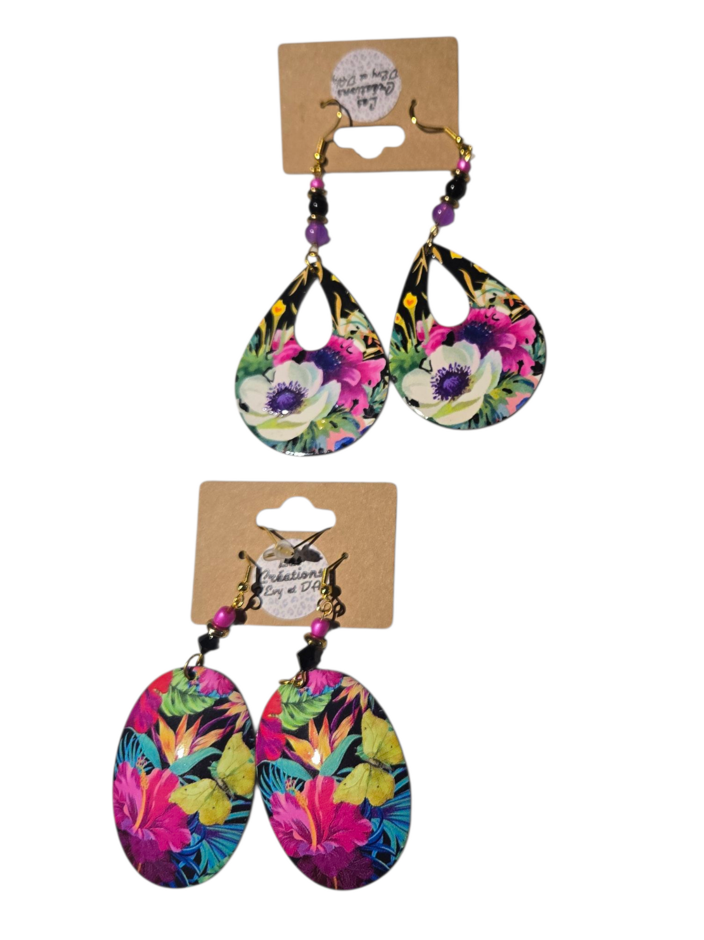 Boucles d'oreilles pendantes - Par les créations d'Évy