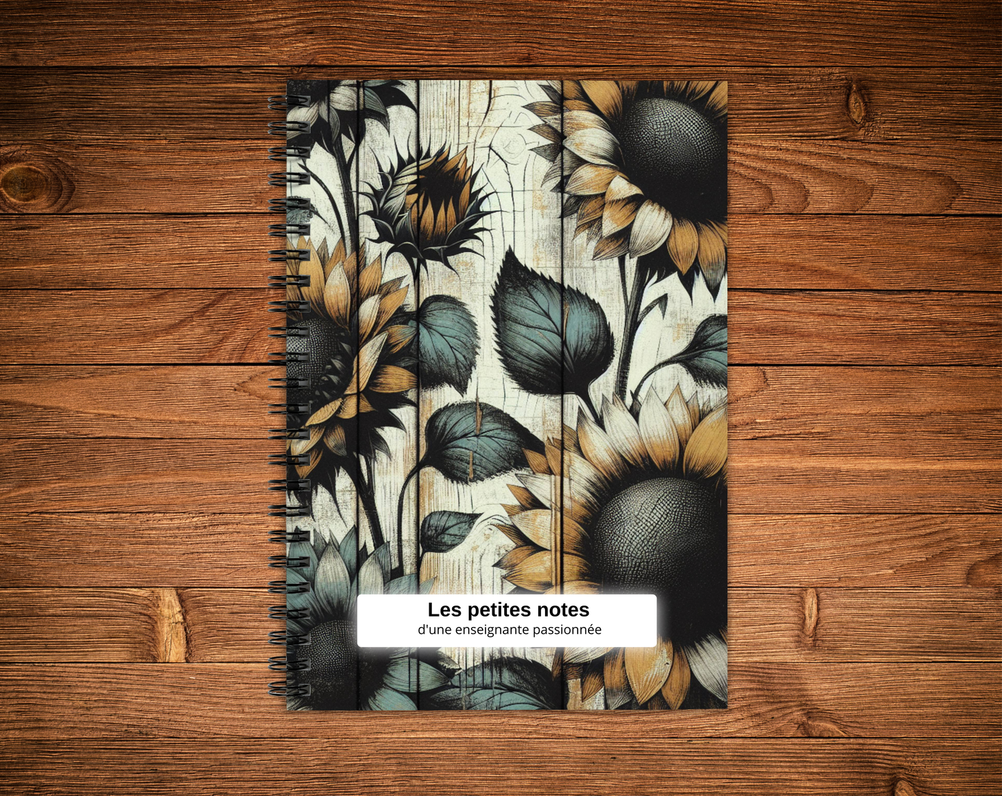 Cahier de notes - Enseignante tournesol