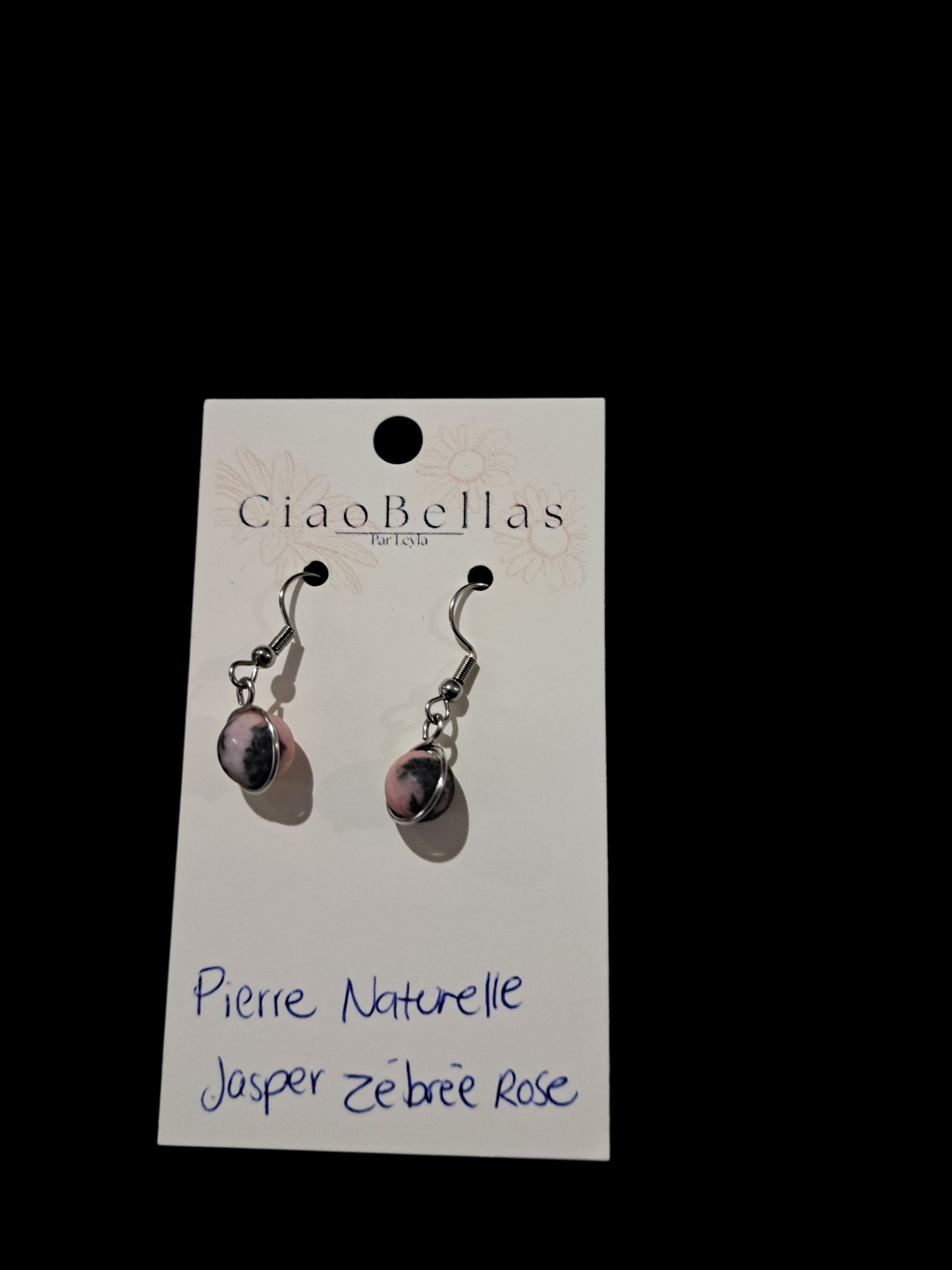 Boucle d'oreille avec pierre précieuse