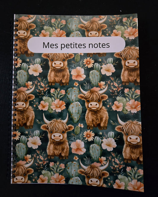 Cahier de note - Vache & cactus