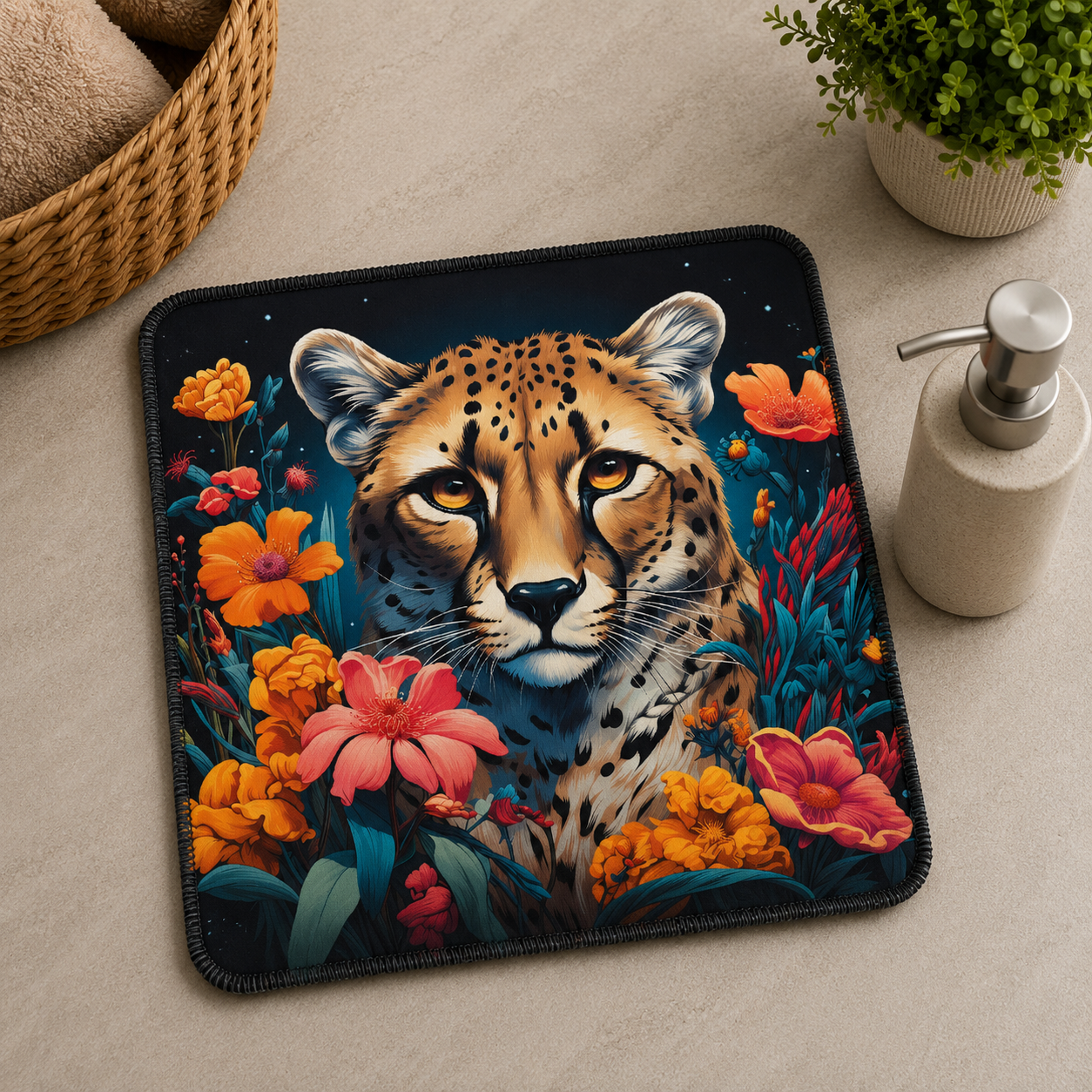 Débarbouillette ultra douce - Guépard