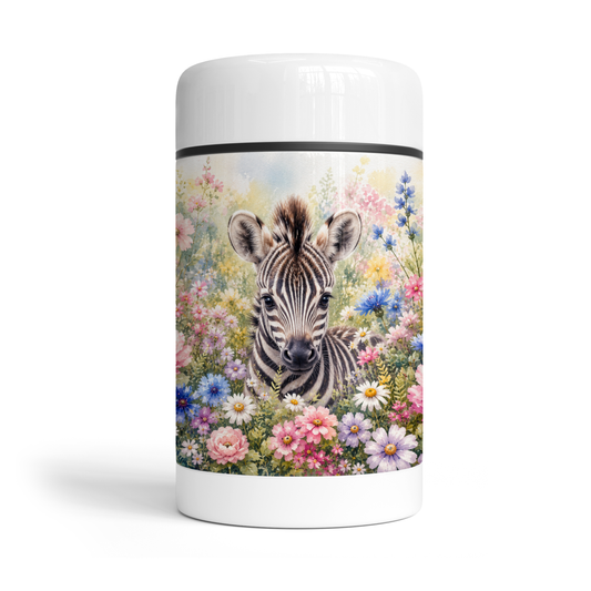 Thermos repas - Zèbre et fleurs
