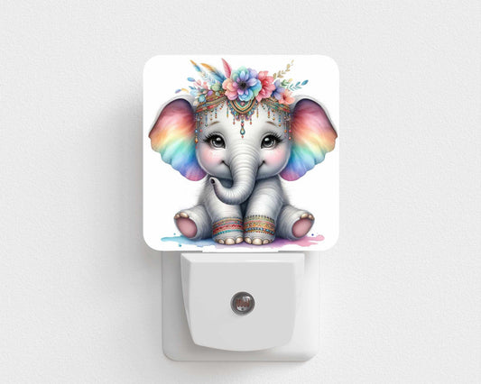 Veilleuse-Éléphant coloré