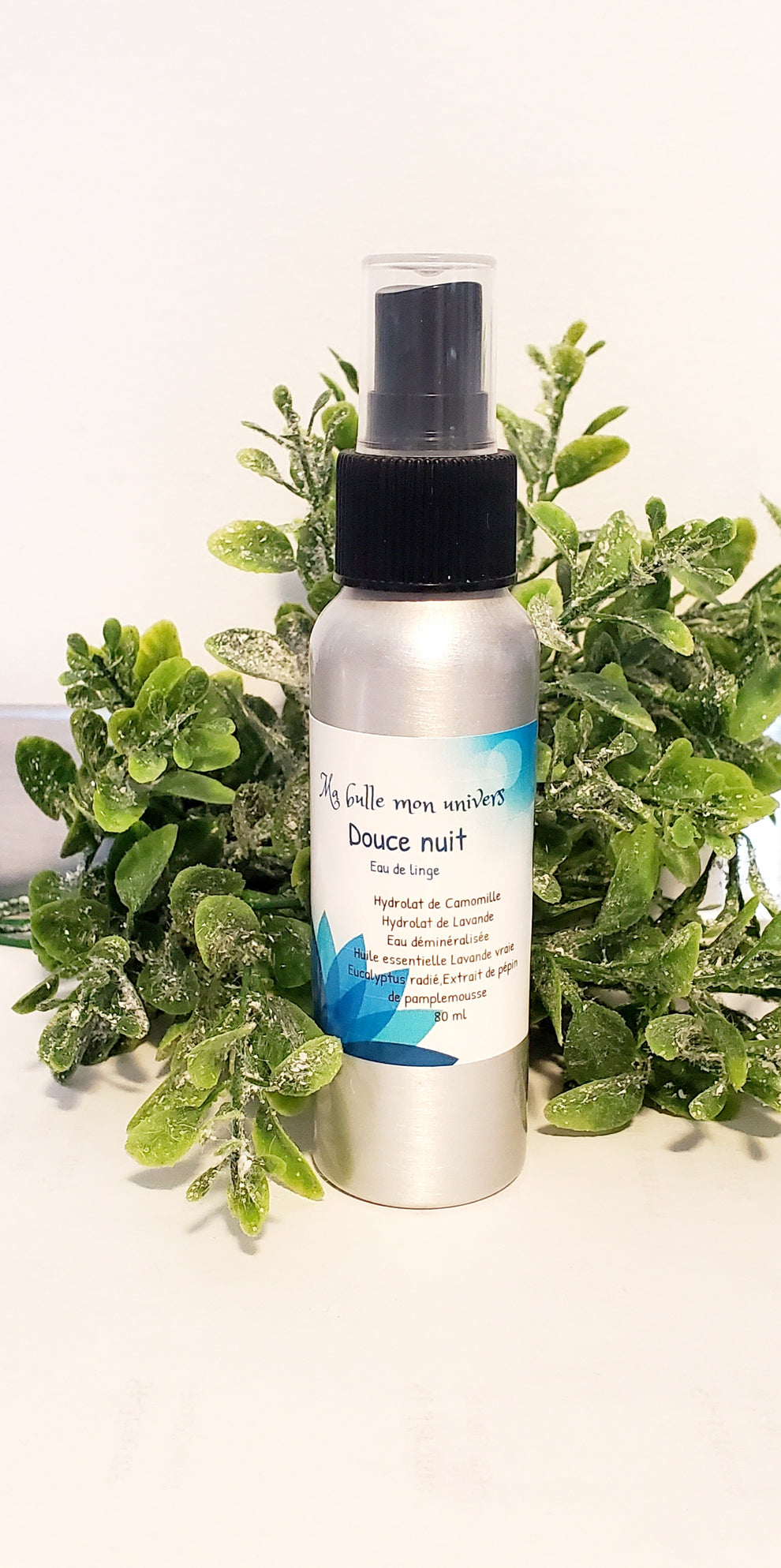 Eau de linge douce nuit aux huiles essentielles 100% naturelle (sans alcool)