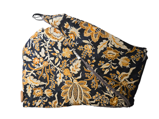 Serviette à cheveux  - Fleur beige