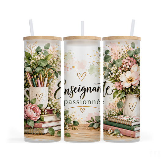 Verre givré 25 oz - Enseignante passionnée