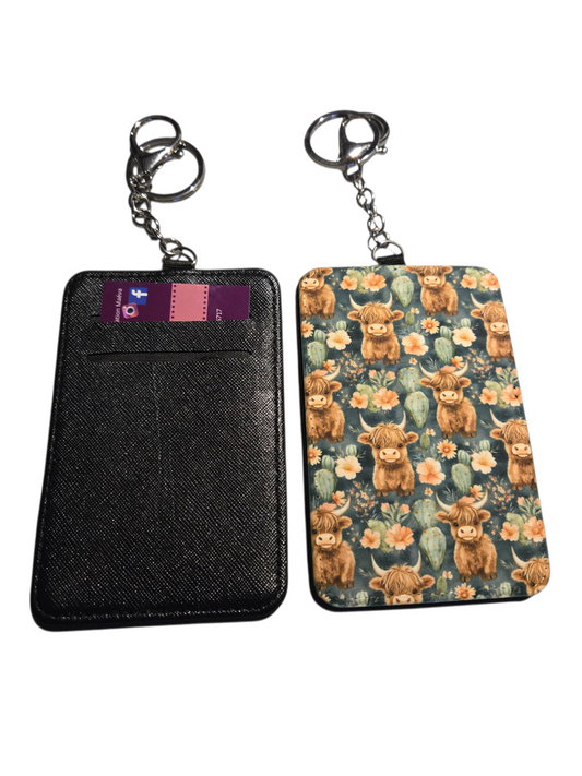 Porte-carte sublimé - Vache Cactus