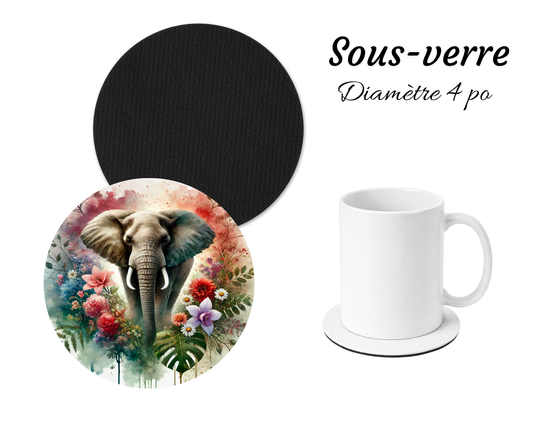 Sous-verre - Éléphant