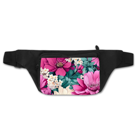 Sac banane - Fleurs Roses