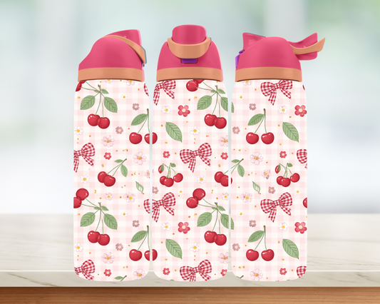 Bouteille style Owala - cerises & boucles