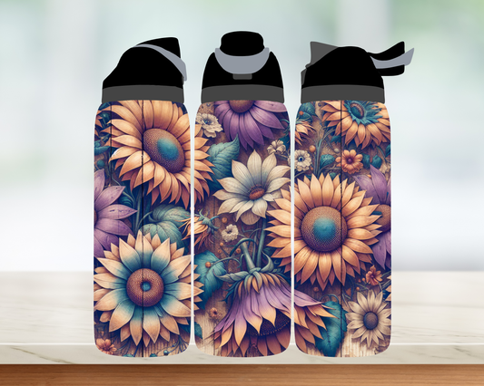 Bouteille style Owala - Belles fleurs