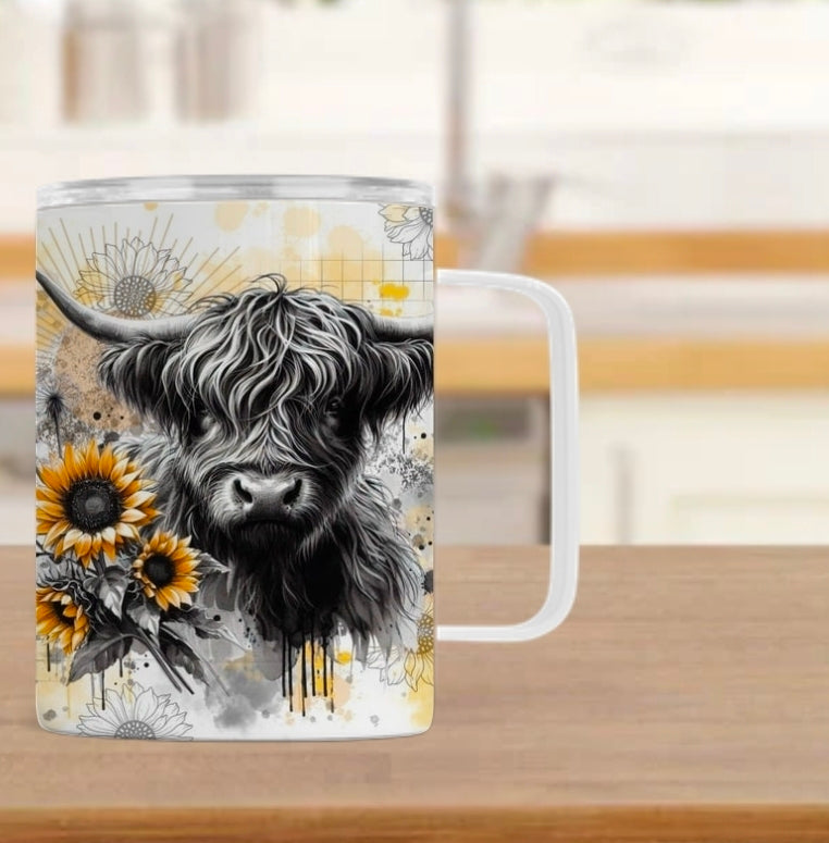 Tasse isotherme - Vache tournesol