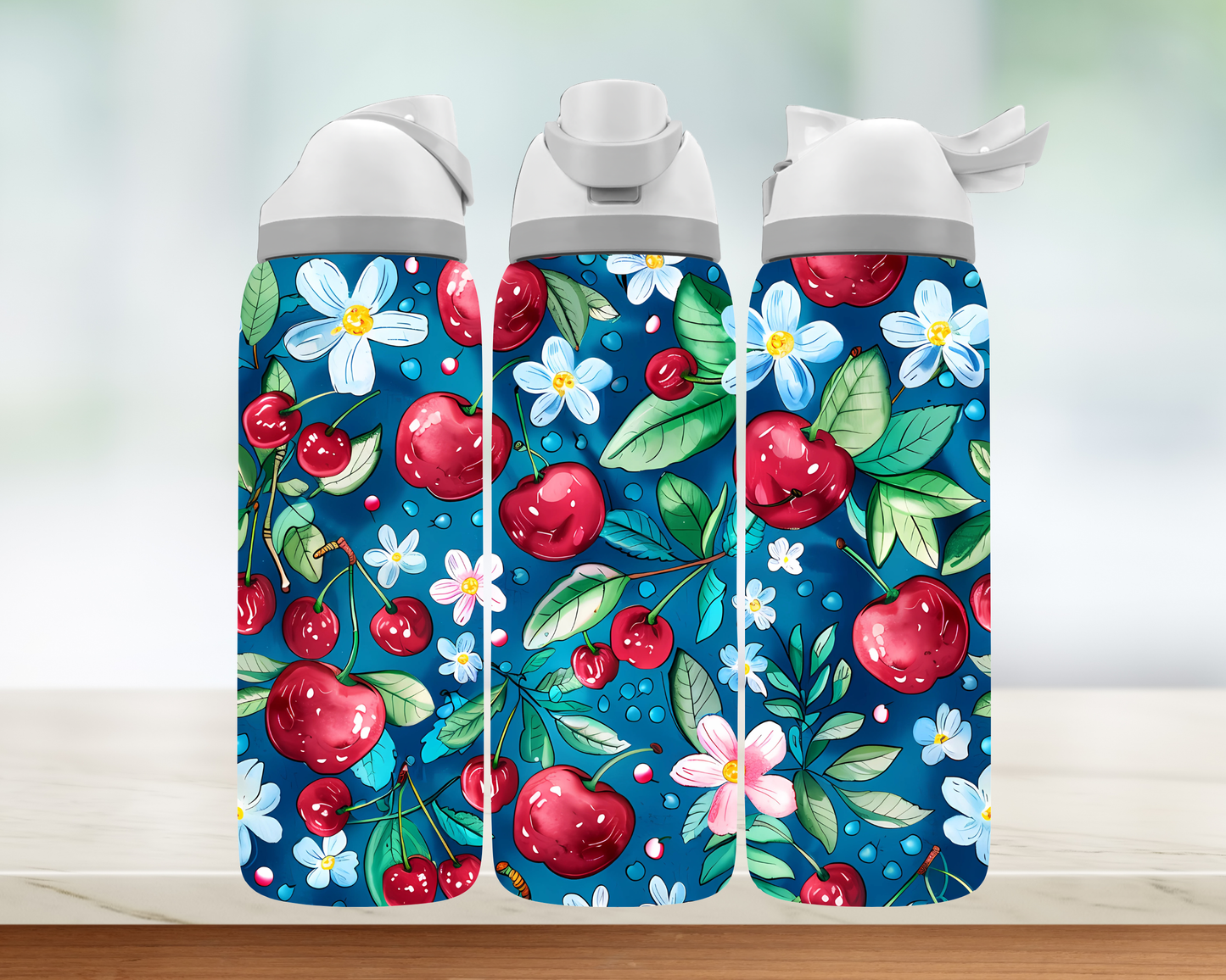 Bouteille style Owala - Cerises