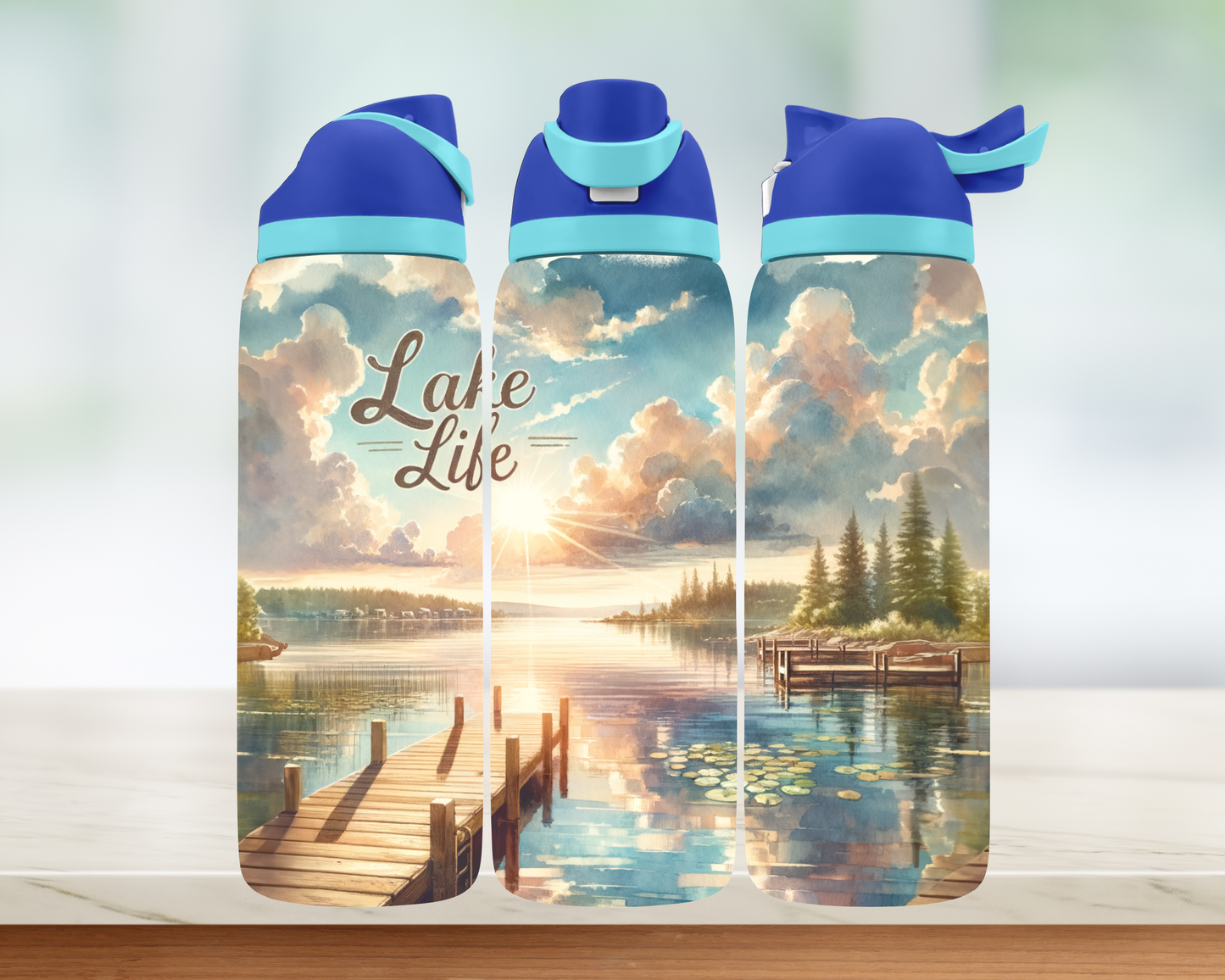 Bouteille style Owala - Lake life