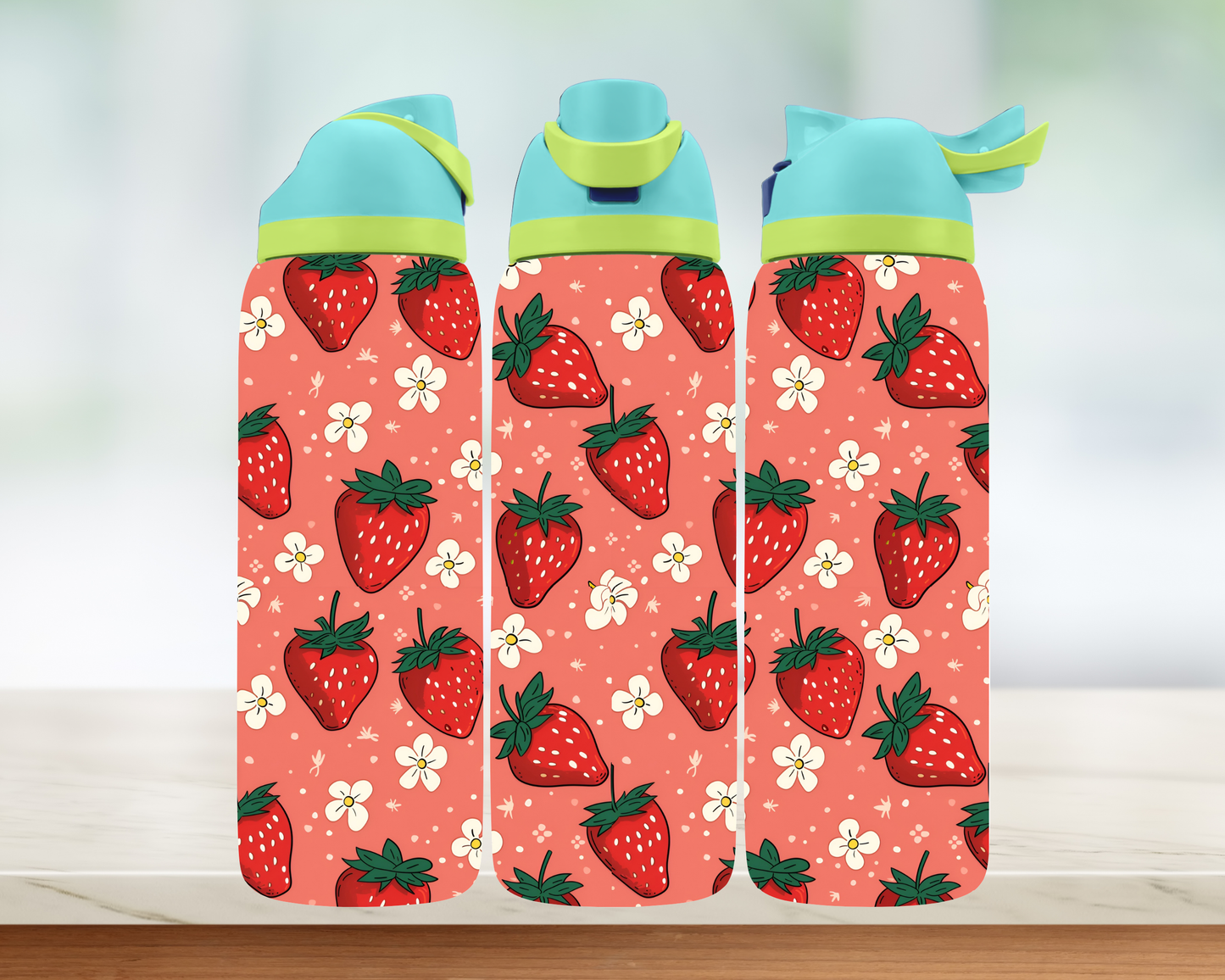 Bouteille style Owala - Fraises