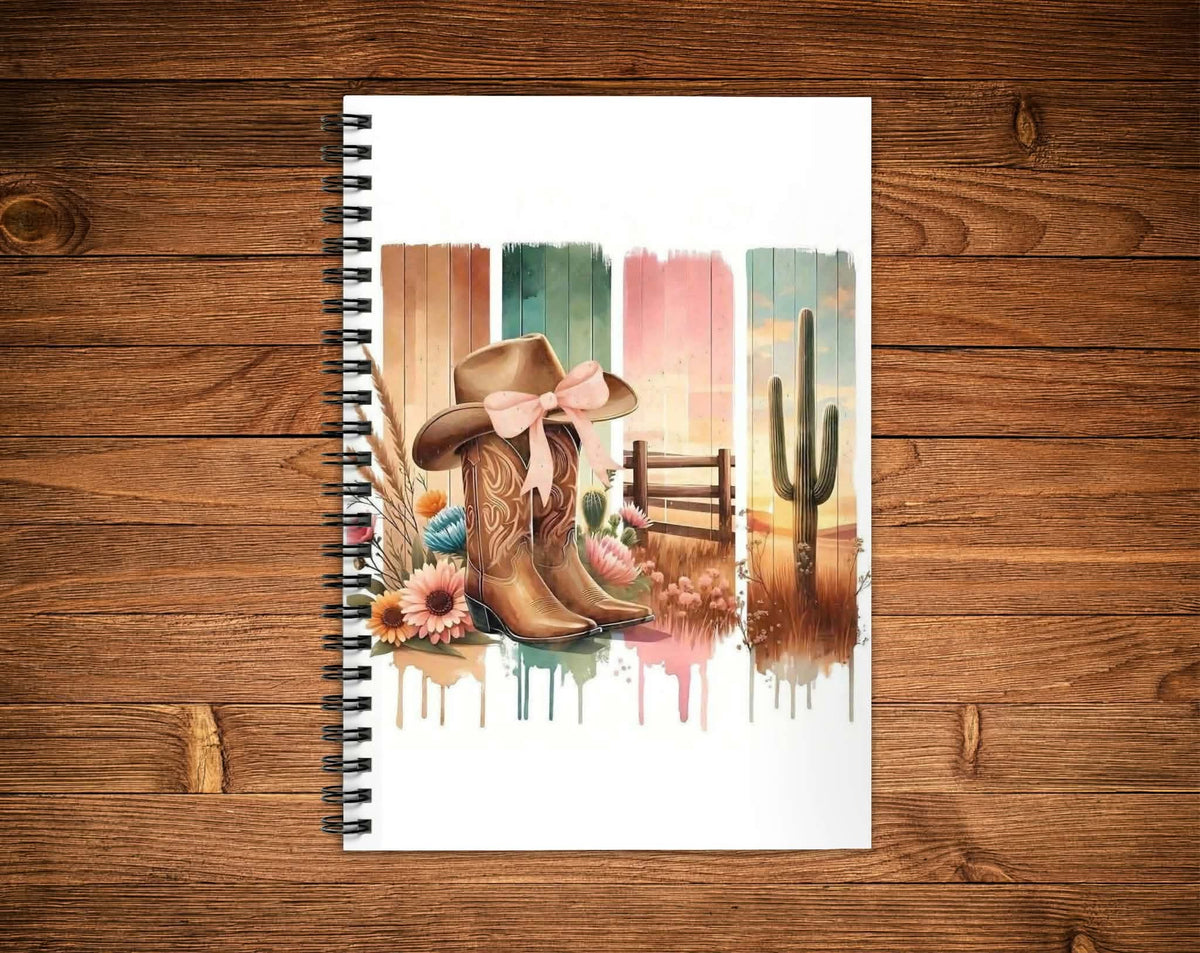 Cahier de notes - Western rose vert