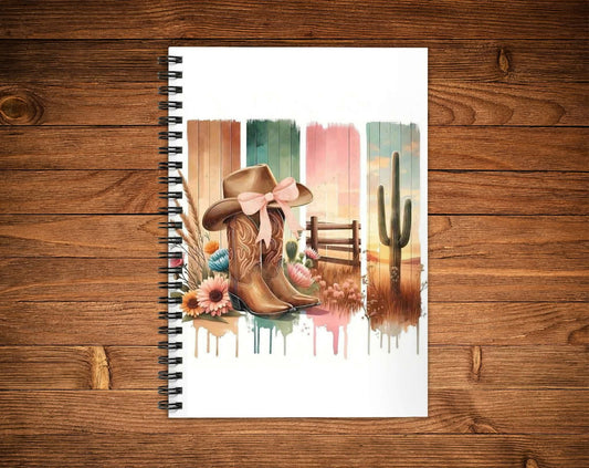 Cahier de notes - Western rose vert