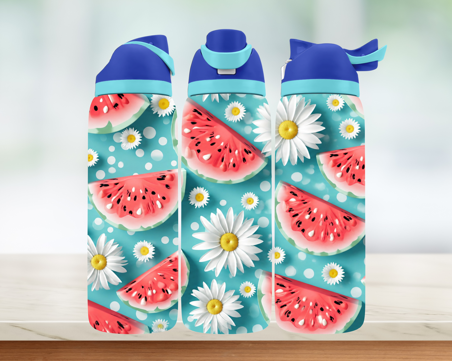 Bouteille style Owala - Melons et fleurs