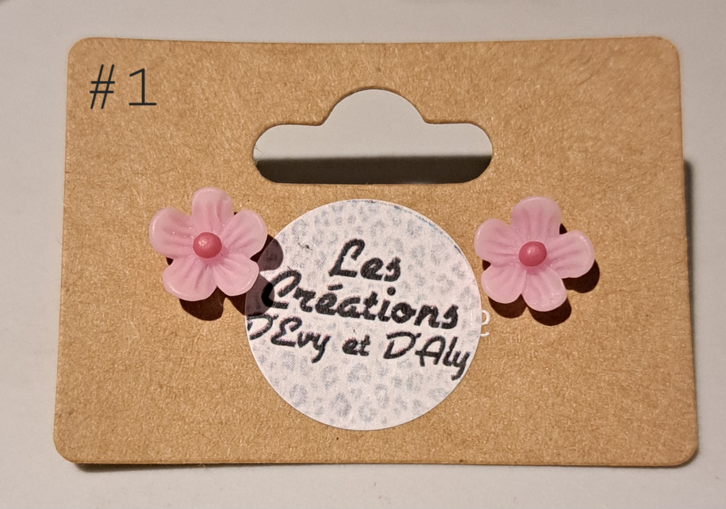 Boucle d'oreille fleur moyen