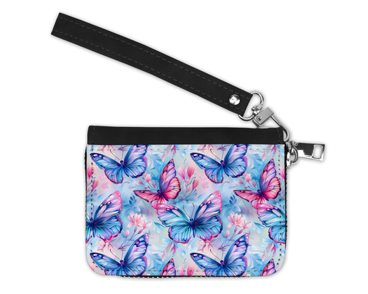 Petit Porte-Monnaie - Papillon rose et bleu