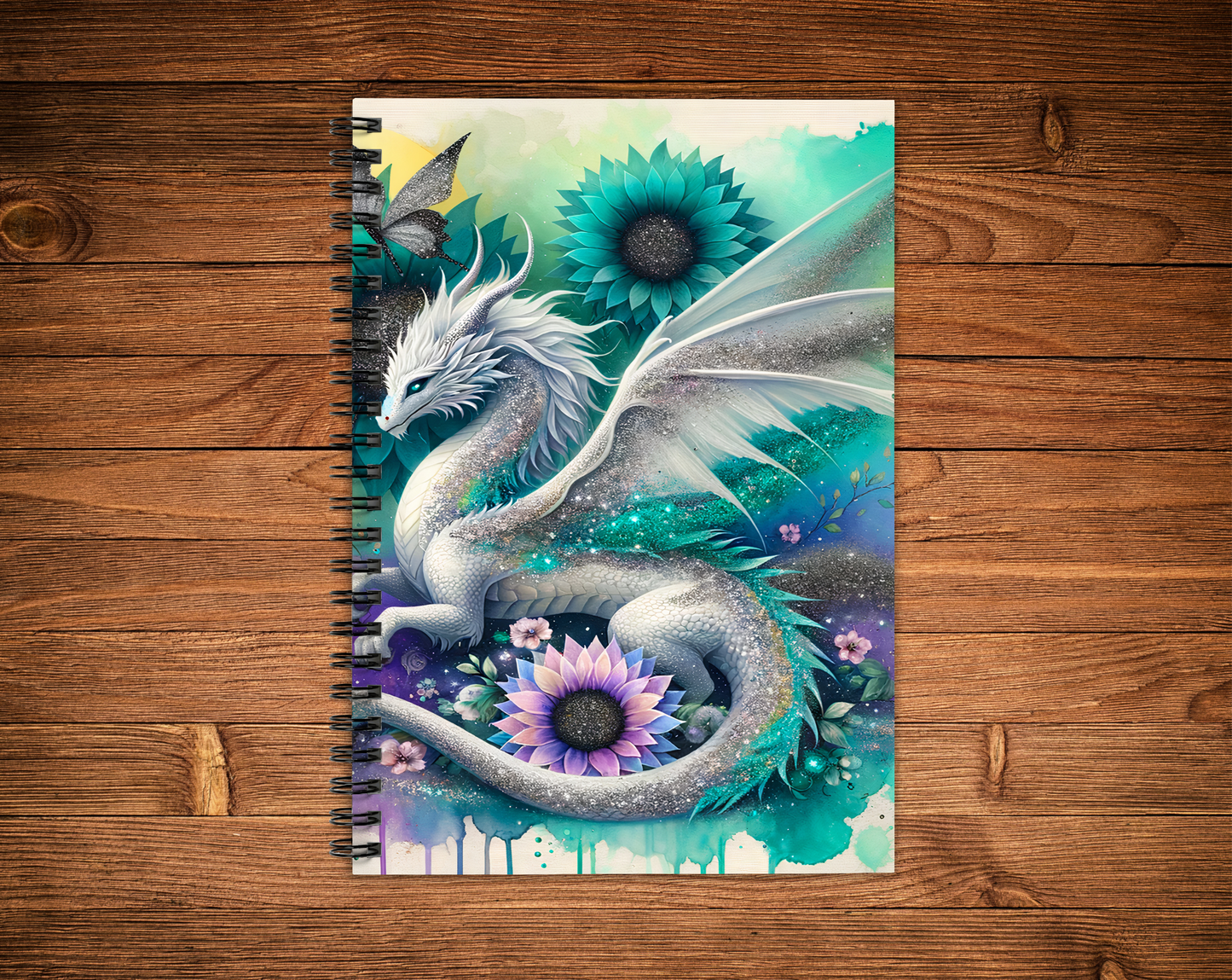 Cahier de notes - Dragon turquoise