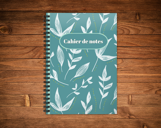 Cahier de notes - Fleurale Turquoise