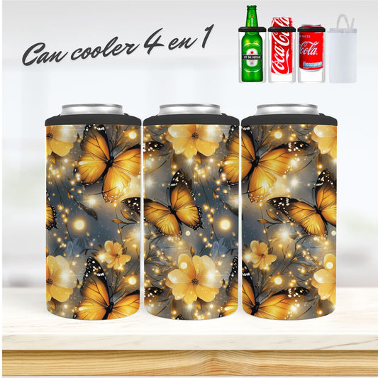 CAN COOLER 4 en 1 - Papillons Jaunes