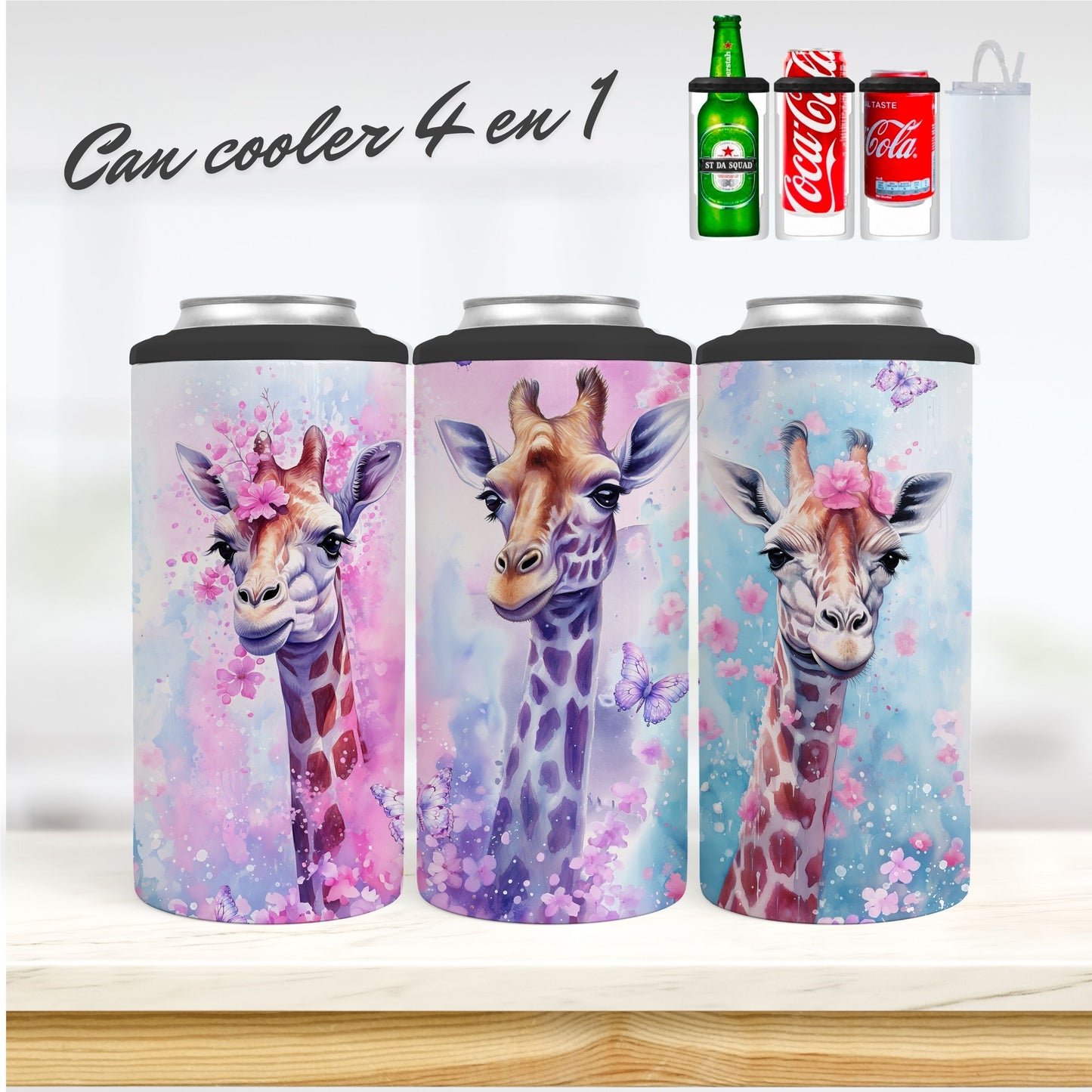 CAN COOLER 4 en 1 - Girafe