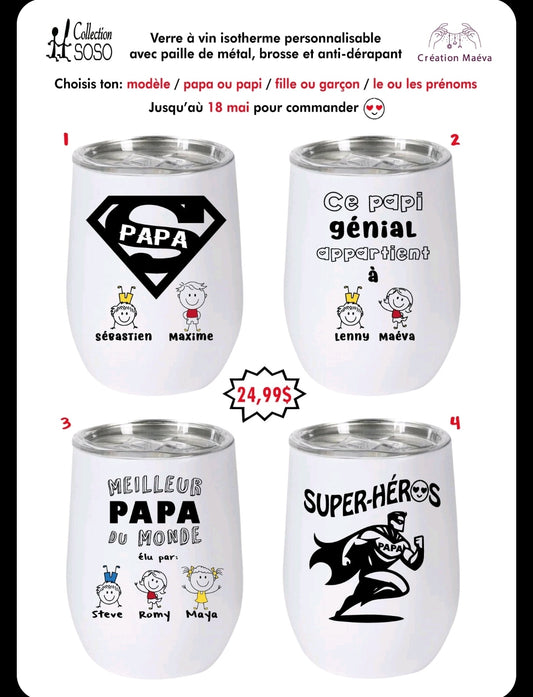PRÉCO - Verre à vin pour papa