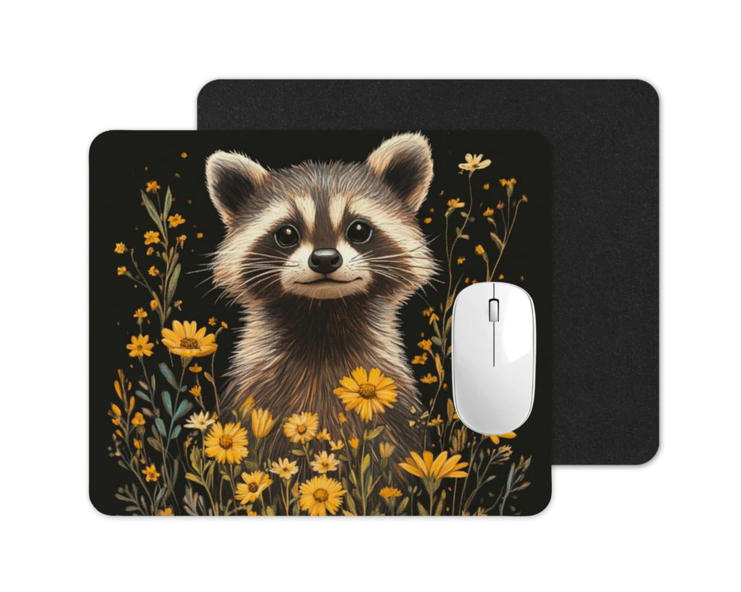 Tapis de souris - Raton fleur jaune