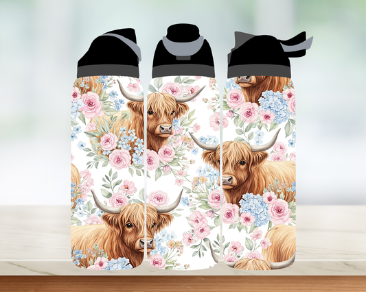 Bouteille style Owala - Vaches fleuris