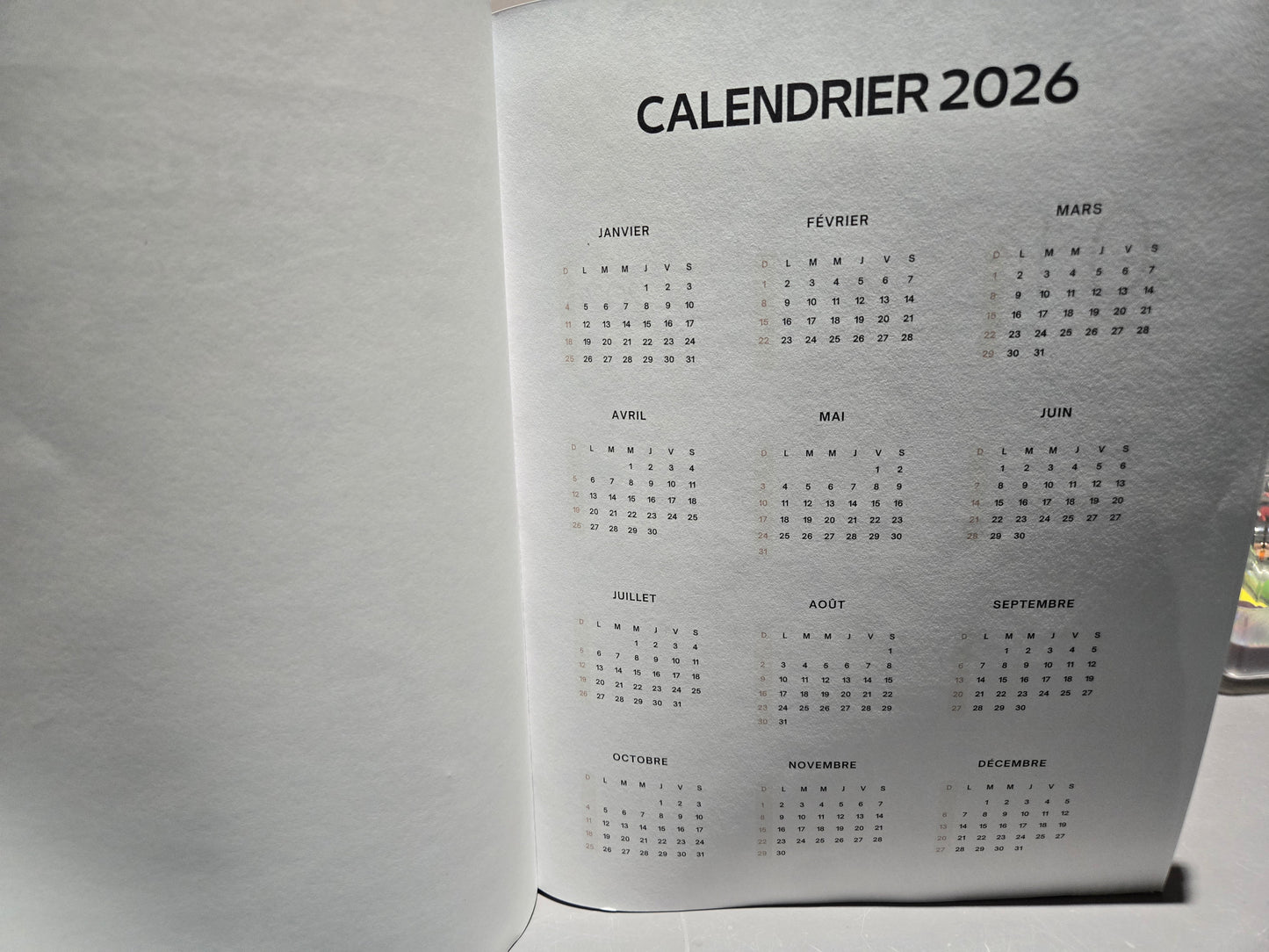 Agenda 2026 - Fer à cheval