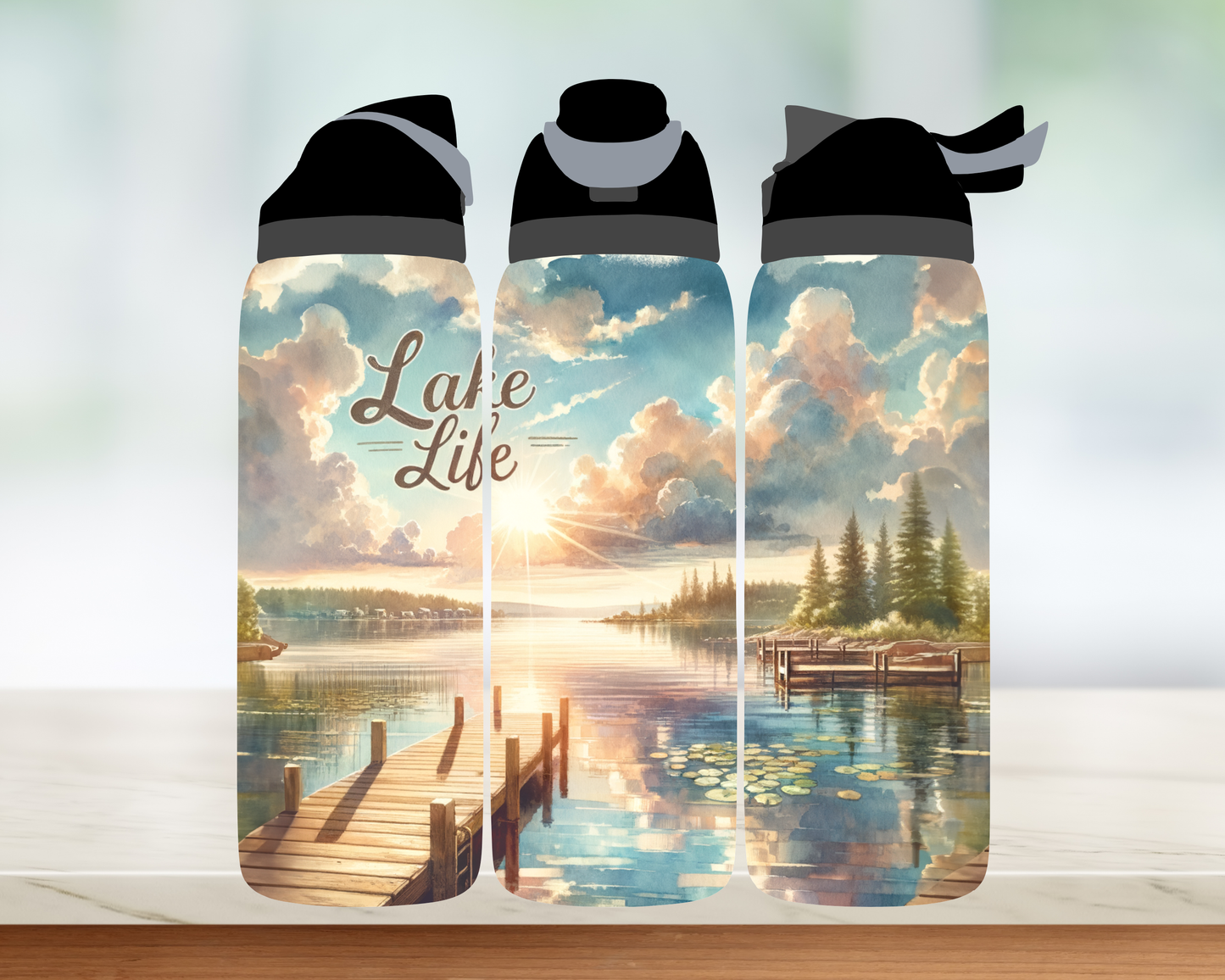 Bouteille style Owala - Lake life