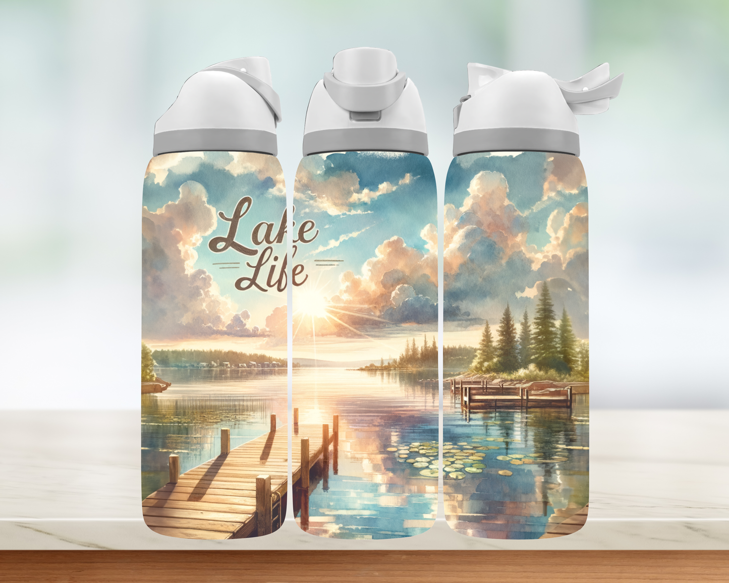 Bouteille style Owala - Lake life