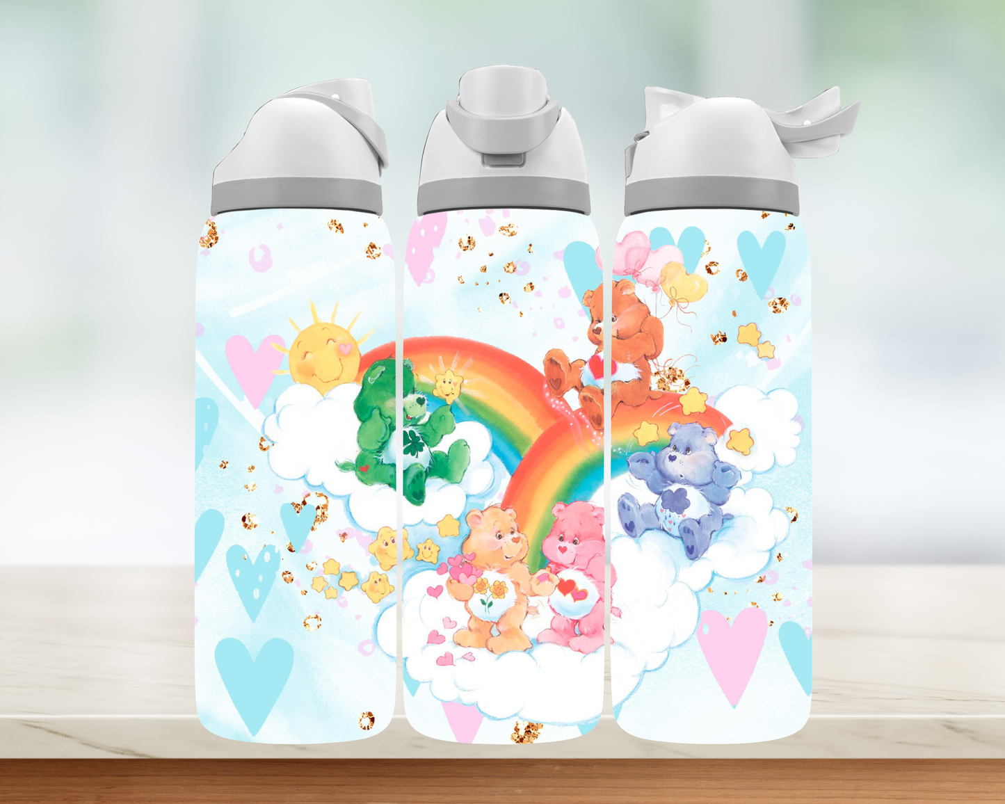 Bouteille style Owala - Ourson coloré