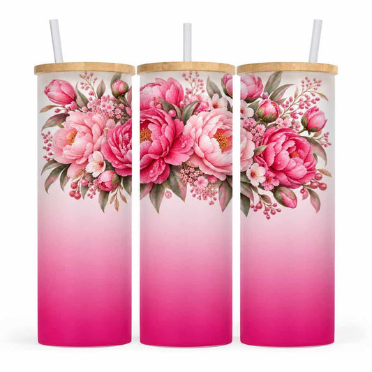 Verre givré 25 oz - Pivoine