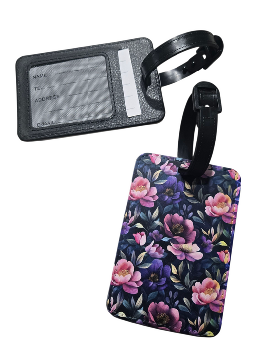 Étiquette pour bagage - fleurs