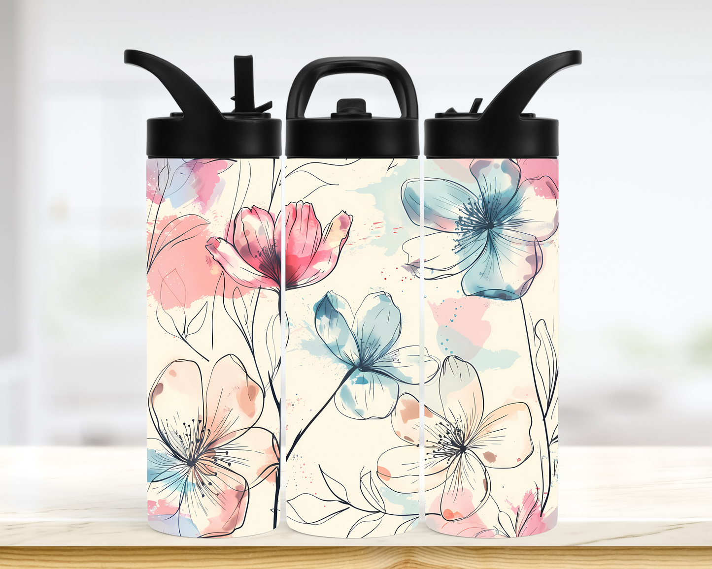 Tumbler - Fleurs Pastels