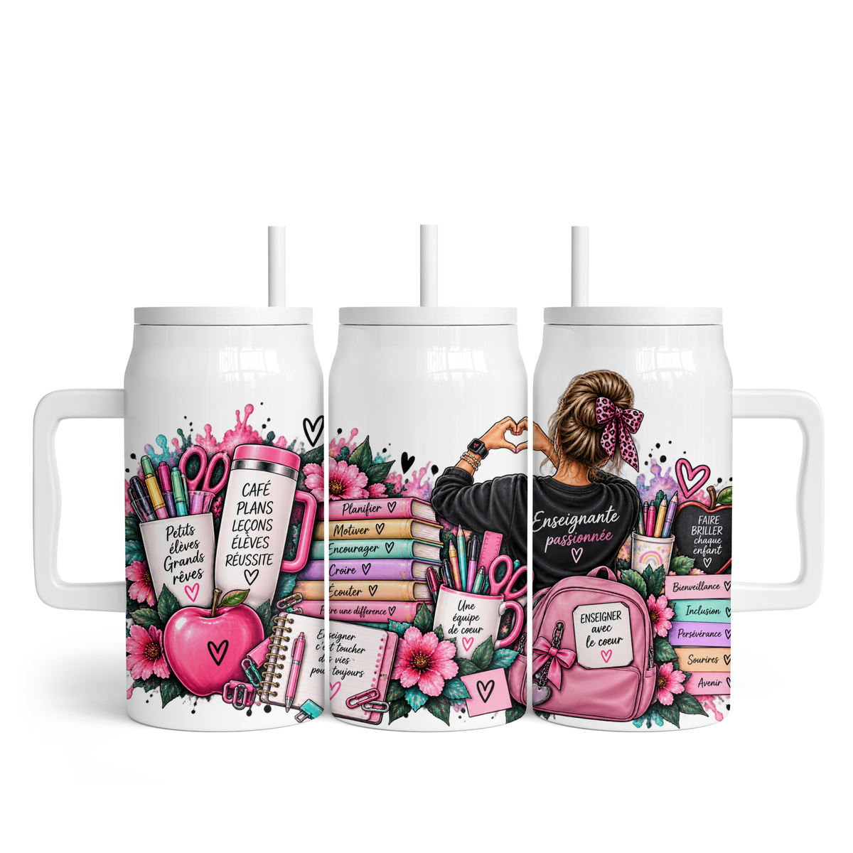 Tasse isotherme 50 oz - Enseignante passionnée 🫶