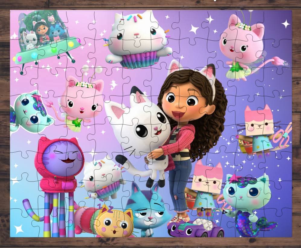 🧩 Casse-tête sublimé - Fille et ses chats