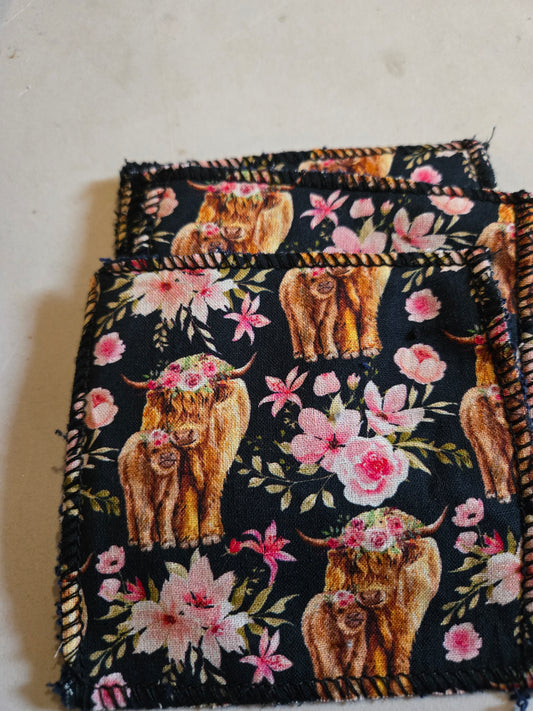 Lingette démaquillante- Vache fleur par Camomille