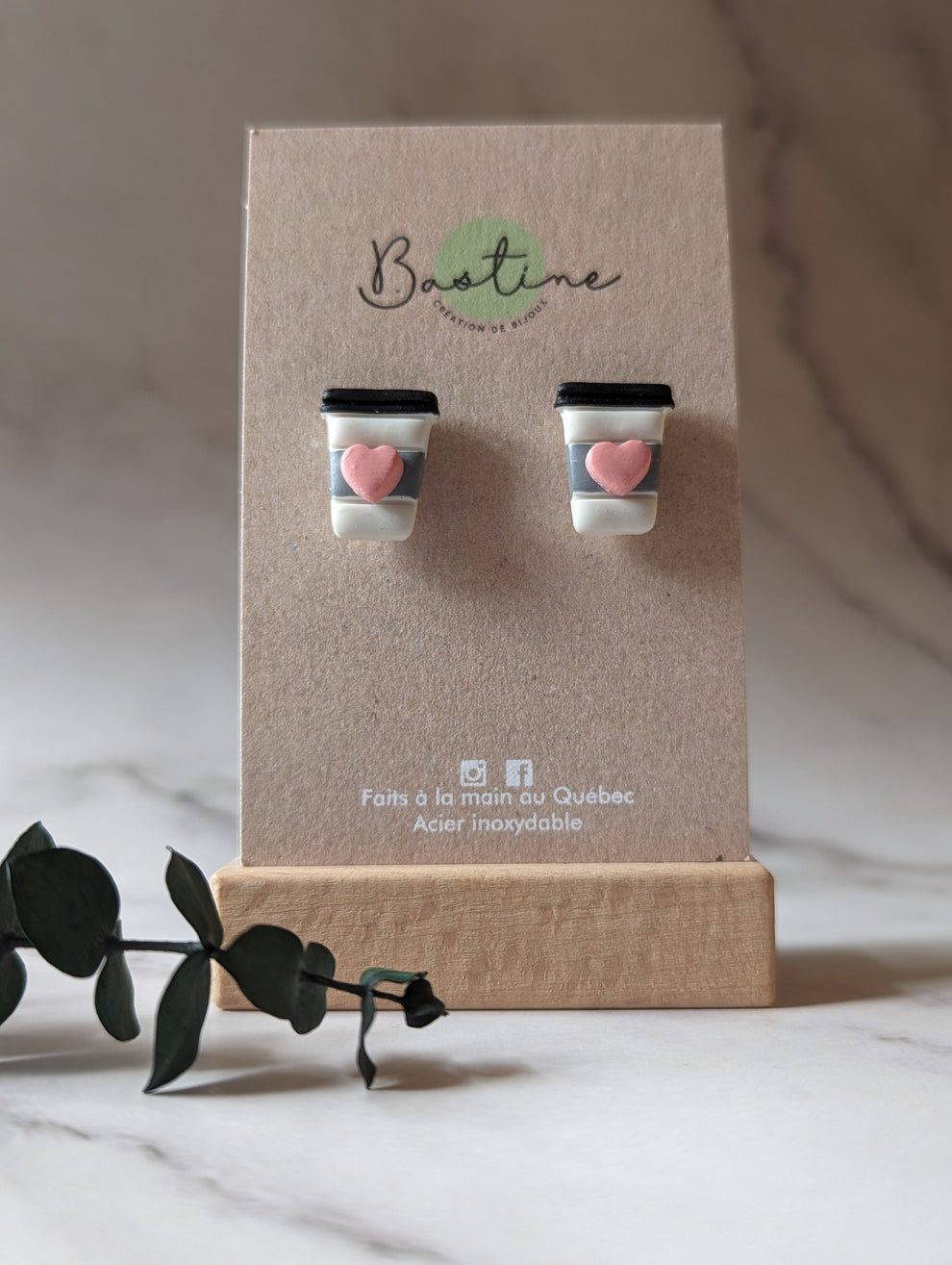 Boucles d'oreilles - Café