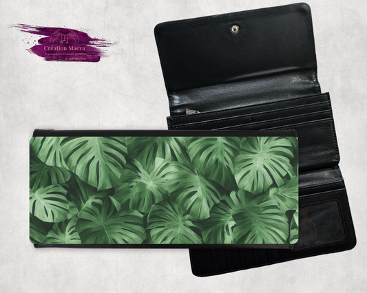 Porte-feuille - feuille monstera v.2