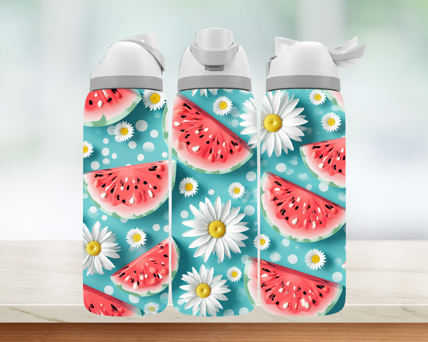 Bouteille style Owala - Melons et fleurs