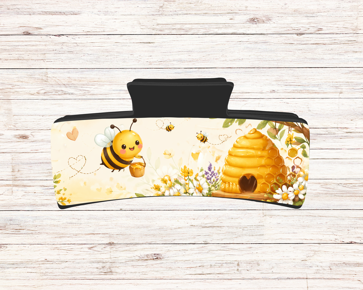 Pince à cheveux - Abeille et miel