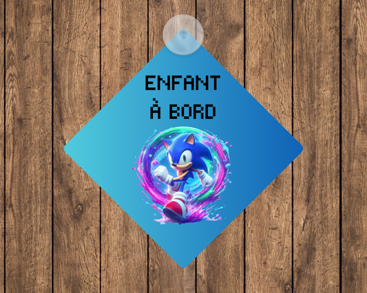 Affiche bébé à bord - Le rapide
