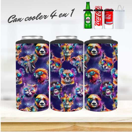 CAN COOLER 4 en 1 - Animaux Rigolos
