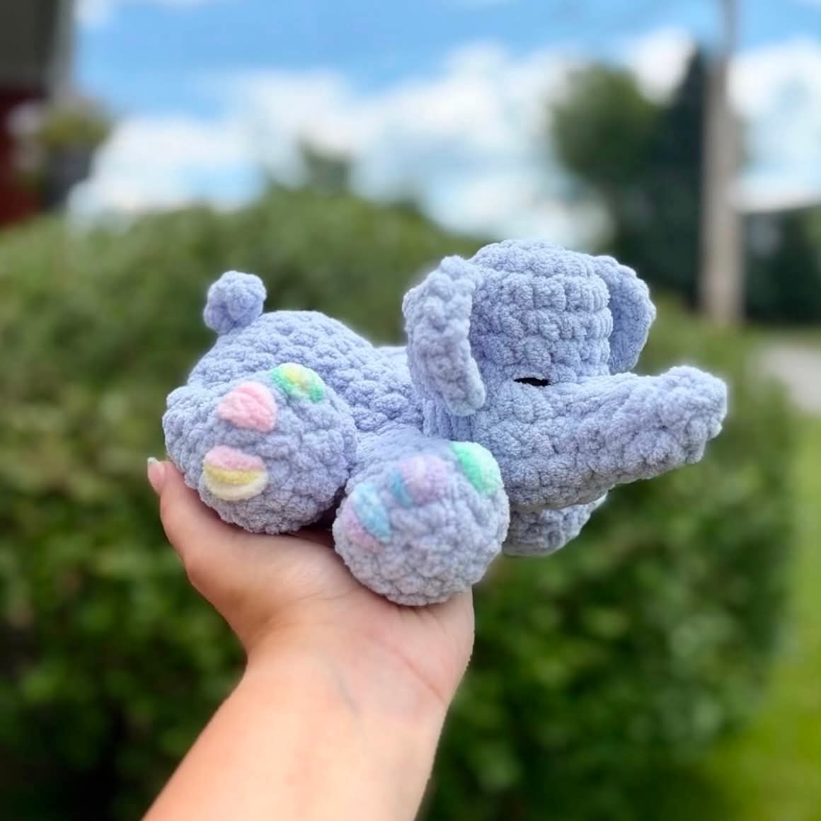 Éléphant en tricot - Doux coton