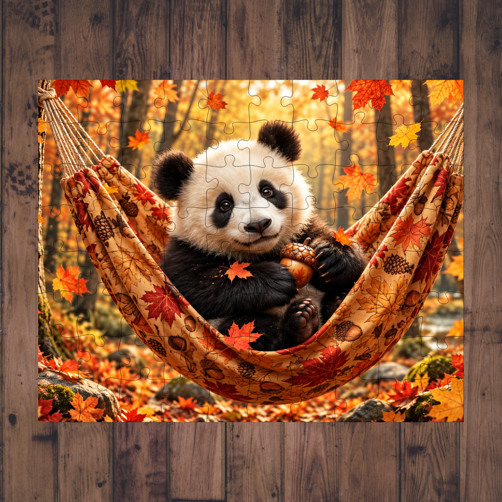 🧩 Casse-tête sublimé - Panda D'automne